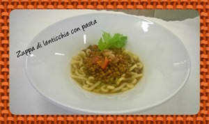 Zuppa di lenticchie con pasta
